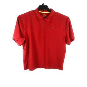 Loco Kail Men's XL Red Mesh Vented Short Sleeve Logo Shirt Polyester Spandex A65